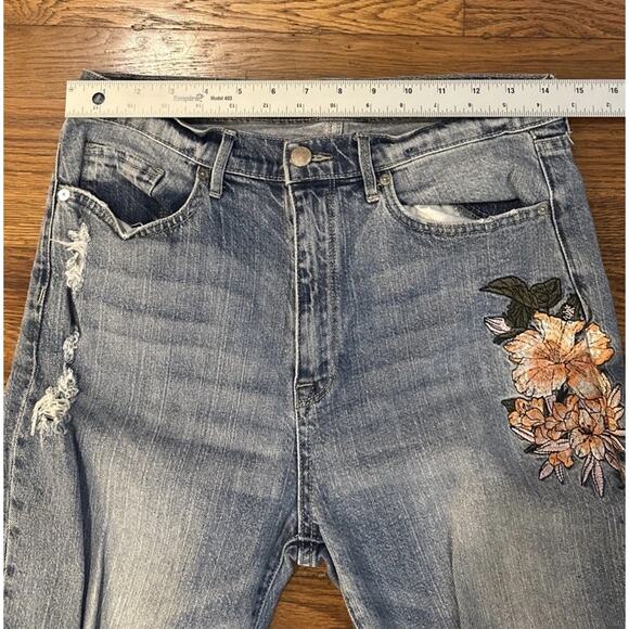 Juicy Jeans By Juicy Couture Women’s 29 Blue Distressed Flowers - Picture 11 of 16